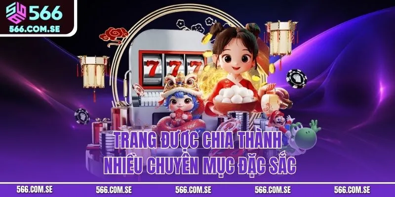 Trang được chia thành nhiều chuyên mục đặc sắc